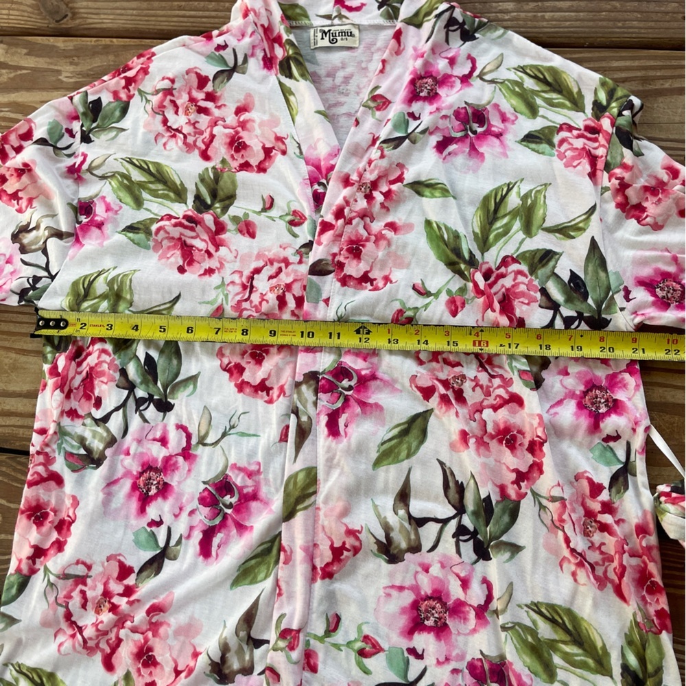 Show Me Your Mumu Floral Robe Kimono Tie Waist Cover Up S/M - Picture 3 of 7